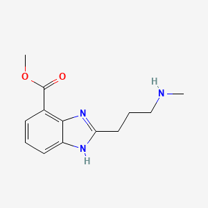 molecular formula C13H17N3O2 B8526256 2-(3-Methylamino-propyl)-1H-benzoimidazole-4-carboxylic acid methyl ester 