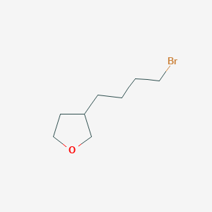molecular formula C8H15BrO B8526280 3-(4-Bromobutyl)oxolane 