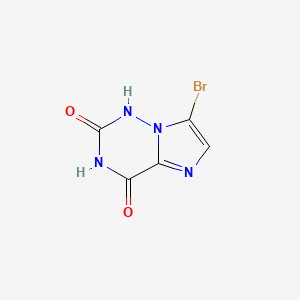 molecular formula C5H3BrN4O2 B8526319 7-bromoimidazo[2,1-f][1,2,4]triazine-2,4(1H,3H)-dione 