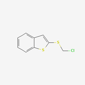 molecular formula C9H7ClS2 B8526332 2-(Chloromethylthio)benzo[b]thiophene 