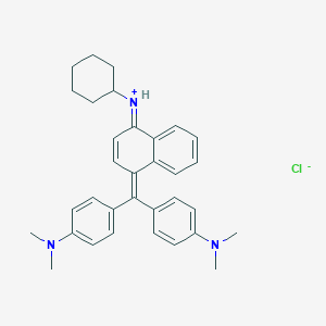 molecular formula C33H38ClN3 B085264 n-[(1e)-4-{Bis[4-(dimethylamino)phenyl]methylidene}naphthalen-1(4h)-ylidene]cyclohexanaminium chloride CAS No. 12262-18-9