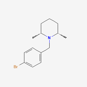 molecular formula C14H20BrN B8526579 rel-(2S,6R)-1-(4-Bromobenzyl)-2,6-dimethylpiperidine 