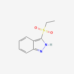 molecular formula C9H10N2O2S B8526595 3-(ethylsulfonyl)-1H-indazole 