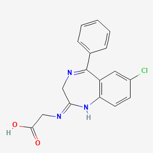 molecular formula C17H14ClN3O2 B8526753 N-(7-Chloro-5-phenyl-3H-1,4-benzodiazepin-2-yl)glycine CAS No. 61197-97-5