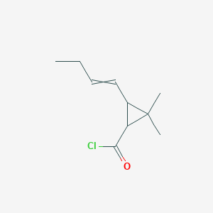 molecular formula C10H15ClO B8527093 Cyclopropanecarbonyl chloride, 3-(1-butenyl)-2,2-dimethyl- CAS No. 84393-66-8