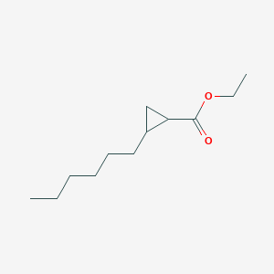 molecular formula C12H22O2 B8527226 Ethyl 2-hexylcyclopropanecarboxylate 