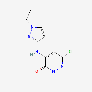 6-Chloro-4-(1-ethyl-1H-pyrazol-3-ylamino)-2-methylpyridazin-3 (2H)-one