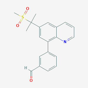 3-[6-[1-Methyl-1-(methylsulfonyl)ethyl]quinoline-8-yl]benzaldehyde
