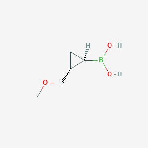 molecular formula C5H11BO3 B8527564 rac-[(1R,2R)-2-(methoxymethyl)cyclopropyl]boronic acid CAS No. 1093207-36-3