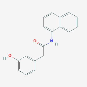 molecular formula C18H15NO2 B8527632 2-(3-Hydroxyphenyl)-N-naphthylacetamide 