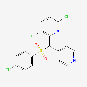 3,6-Dichloro-2-[(4-chlorobenzene-1-sulfonyl)(pyridin-4-yl)methyl]pyridine