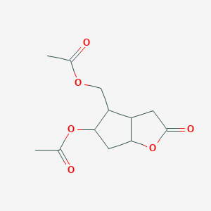 molecular formula C12H16O6 B8527681 ((3aR,4S,5R,6aS)-5-Acetoxy-2-oxohexahydro-2H-cyclopenta[b]furan-4-yl)methyl acetate 