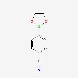 molecular formula C9H8BNO2 B8527711 4-(1,3,2-Dioxaborolan-2-yl)benzonitrile 