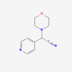 molecular formula C11H13N3O B8527719 (Morpholin-4-yl)-(pyridin-4-yl)-acetonitrile 
