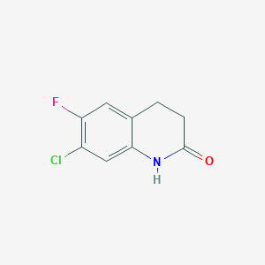 molecular formula C9H7ClFNO B8527764 7-Chloro-6-fluoro-3,4-dihydrocarbostyril 