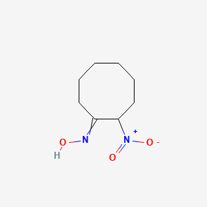 molecular formula C8H14N2O3 B8527933 N-(2-Nitrocyclooctylidene)hydroxylamine CAS No. 2209-35-0