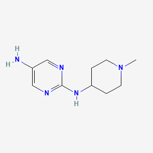 molecular formula C10H17N5 B8527968 N2-(1-methylpiperidin-4-yl)pyrimidine-2,5-diamine 