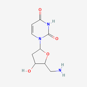 molecular formula C9H13N3O4 B8528164 5'-Amino-2',5'-dideoxyuridine 