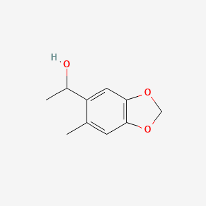 molecular formula C10H12O3 B8528240 1-(6-Methyl-1,3-benzodioxol-5-yl)ethanol 