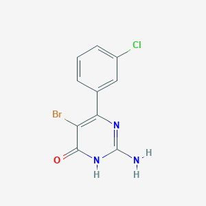 2-Amino-5-bromo-6-(m-chlorophenyl)-4-pyrimidinol