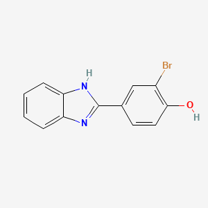 molecular formula C13H9BrN2O B8528262 4-(1H-benzo[d]imidazol-2-yl)-2-bromophenol 