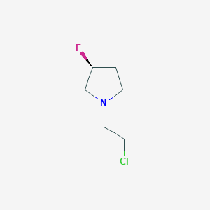 molecular formula C6H11ClFN B8528282 (S)-1-(2-Chloroethyl)-3-fluoropyrrolidine 