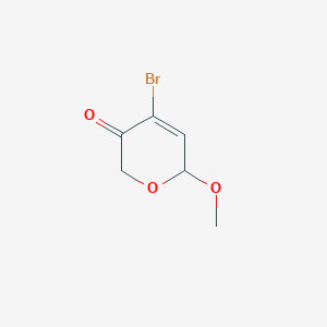 molecular formula C6H7BrO3 B8528284 4-Bromo-6-methoxy-2h-pyran-3(6h)-one 