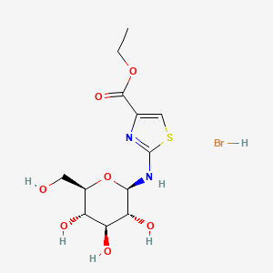 4-Thiazolecarboxylic acid, 2-(beta-D-glucopyranosylamino)-, ethyl ester, monohydrobromide