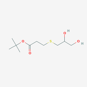 molecular formula C10H20O4S B8528317 Tert-butyl 3-((2,3-dihydroxypropyl)thio)propanoate 