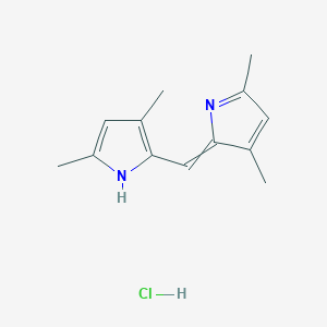 molecular formula C13H17ClN2 B8528325 2-[(3,5-dimethyl-1H-pyrrol-2-yl)methylidene]-3,5-dimethylpyrrole;hydrochloride CAS No. 67036-97-9