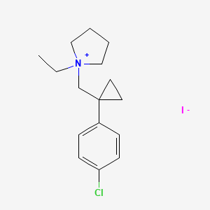 1-{[1-(4-Chlorophenyl)cyclopropyl]methyl}-1-ethylpyrrolidin-1-ium iodide