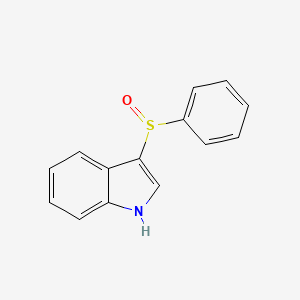 molecular formula C14H11NOS B8528348 3-(Benzenesulfinyl)-1H-indole CAS No. 98508-67-9