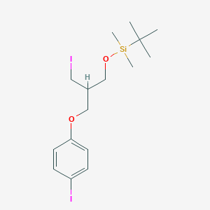 Tert-butyl {3-iodo-2-[(4-iodophenoxy)methyl]propoxy}dimethylsilane