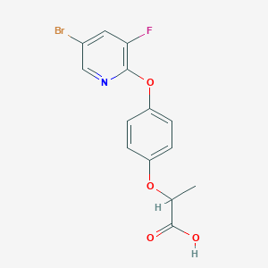 2-{4-[(5-Bromo-3-fluoropyridin-2-yl)oxy]phenoxy}propanoic acid