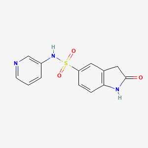 2-Oxo-2,3-dihydro-1H-indole-5-sulfonic acid pyridin-3-ylamide