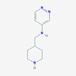 molecular formula C10H16N4 B8528460 N-(piperidin-4-ylmethyl)pyridazin-4-amine 