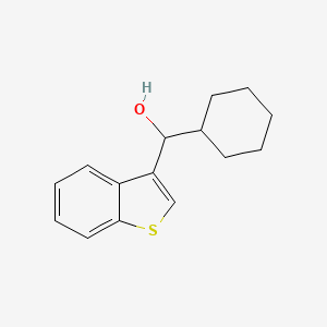 molecular formula C15H18OS B8528499 1-Benzothiophen-3-yl(cyclohexyl)methanol 