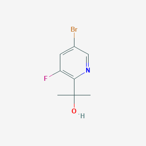 molecular formula C8H9BrFNO B8528596 2-(5-Bromo-3-fluoropyridin-2-yl)propan-2-ol CAS No. 1319256-67-1