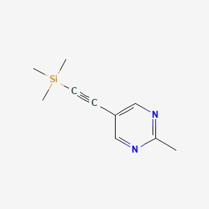 2-Methyl-5-((trimethylsilyl)ethynyl)pyrimidine