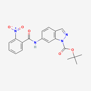 1h-Indazole-1-carboxylic acid,6-[(2-nitrobenzoyl)amino]-,1,1-dimethylethyl ester
