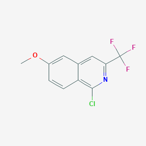 molecular formula C11H7ClF3NO B8528871 Isoquinoline, 1-chloro-6-methoxy-3-(trifluoromethyl)- 