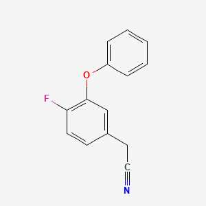 molecular formula C14H10FNO B8529032 2-(4-Fluoro-3-phenoxyphenyl)acetonitrile 