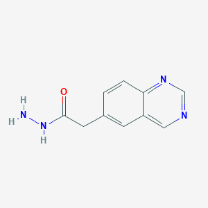 molecular formula C10H10N4O B8529117 Quinazolin-6-yl-acetic acid hydrazide 