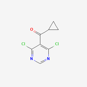molecular formula C8H6Cl2N2O B8529237 Cyclopropyl(4,6-dichloropyrimidin-5-yl)methanone 