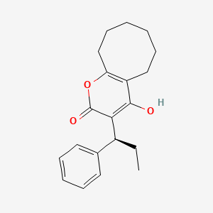 5,6,7,8,9,10-Hexahydro-4-hydroxy-3-(1-phenylpropyl)cycloocta[B]pyran-2-one