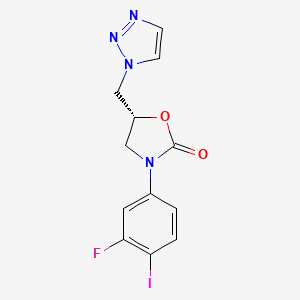 (5R)-3-(3-Fluoro-4-iodo-phenyl)-5-[1,2,3]triazol-1-ylmethyl-oxazolidin-2-one