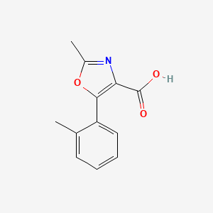 molecular formula C12H11NO3 B8529350 2-Methyl-5-o-tolyl-oxazole-4-carboxylic acid 