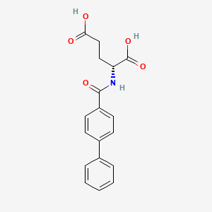 molecular formula C18H17NO5 B8529577 N-([1,1'-Biphenyl]-4-carbonyl)-D-glutamic acid CAS No. 920287-45-2
