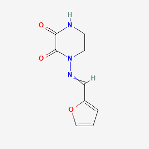 1-{[(Furan-2-yl)methylidene]amino}piperazine-2,3-dione