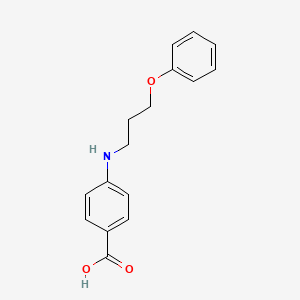 molecular formula C16H17NO3 B8529612 4-(3-Phenoxypropylamino)benzoic acid 